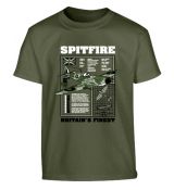 Detské tričko Spitfire (Olivová - Zelená)